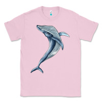 Bubblegum Pink humpback whale jumping Classic Tee - BarkalooDesign