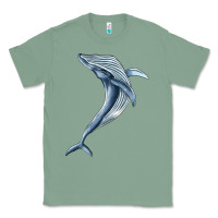 Sage humpback whale jumping Classic Tee - BarkalooDesign