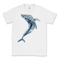 White humpback whale jumping Classic Tee - BarkalooDesign
