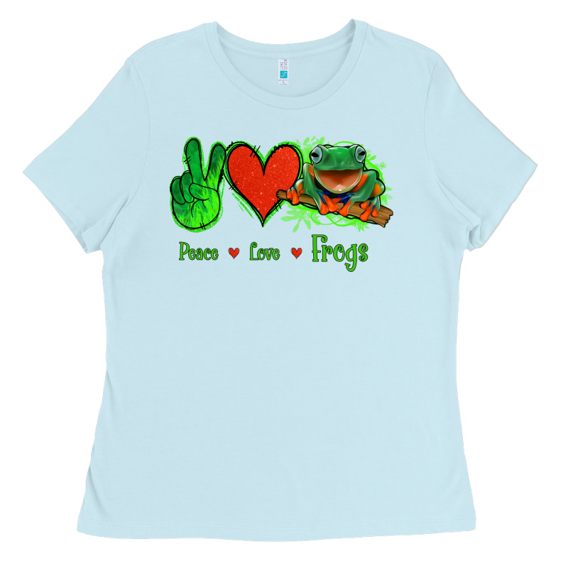 Peace Love Frogs Ladies Tee by Jasminsmagicworld | Teevron