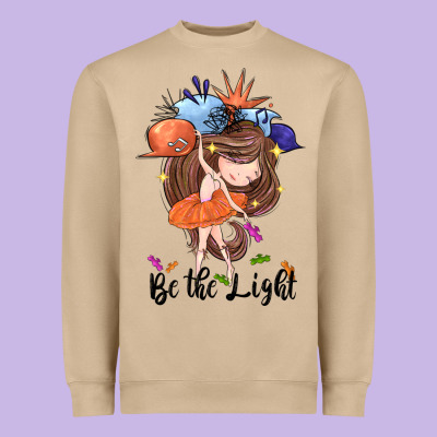 Be The Light Heavyweight Sweatshirt Designed By Cowgirlartshop