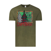 Vintage Olive Just A Girl Who Loves Christmas Vintage Tee - Bettercallsaul