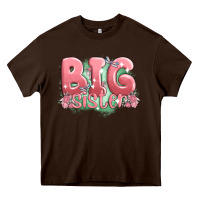 Chocolate Brown big sister Heavy Core Tee - MaliasSmallBusiness