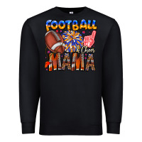 Black football mama Premium Sweatshirt - CowhideDigitalArt