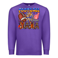 Purple football mama Premium Sweatshirt - CowhideDigitalArt