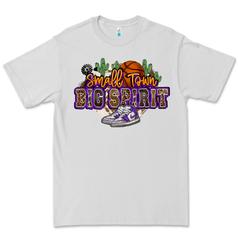 Small Town Big Spirit Basketball Premium Tee by NancyCooperArtShop | Teevron