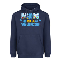 Navy LIL Autism Mom Heavyweight Hoodie - CowhideDigitalArt