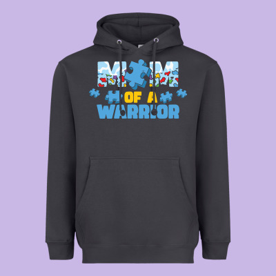 Lil Autism Mom Heavyweight Hoodie Designed By Cowhidedigitalart