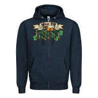 Navy wee bit irish st patricks day Zipper Hoodie - FaDigitalArtStudio