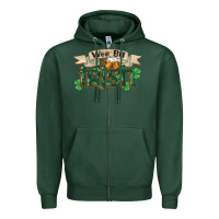 Sports Green wee bit irish st patricks day Zipper Hoodie - FaDigitalArtStudio