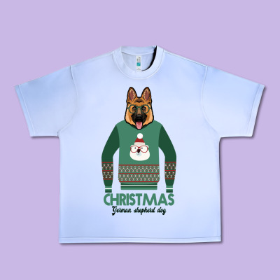 German Shepherd Dog Christmas Urban Heavy Tee Designed By Bettercallsaul