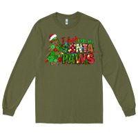 Army Green i believe in santa paws Long Sleeve Tee - texasbilliewilder