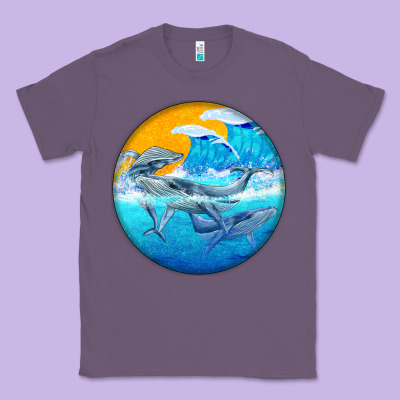 Humpback Whale Classic Tee Designed By Barkaloodesign