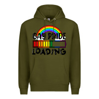 Army Green Gay pride loading Premium Hoodie - FaDigitalArtStudio