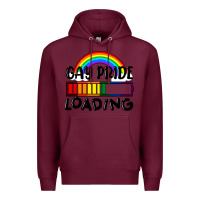 Burgundy Gay pride loading Premium Hoodie - FaDigitalArtStudio
