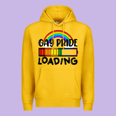 Gay Pride Loading Premium Hoodie Designed By Fadigitalartstudio