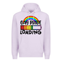Lilac Gay pride loading Premium Hoodie - FaDigitalArtStudio