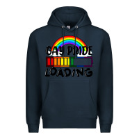 Navy Gay pride loading Premium Hoodie - FaDigitalArtStudio