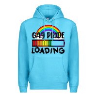 Ocean Blue Gay pride loading Premium Hoodie - FaDigitalArtStudio