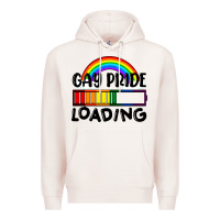 Pale Pink Gay pride loading Premium Hoodie - FaDigitalArtStudio