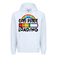 White Gay pride loading Premium Hoodie - FaDigitalArtStudio