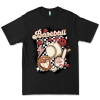 Black checkered retro baseball Premium Tee - MaliasSmallBusiness