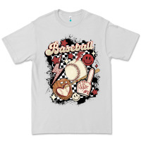 Dove Grey checkered retro baseball Premium Tee - MaliasSmallBusiness