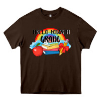 Chocolate Brown back to school hello fourth grade 3200x2400 Heavy Core Tee - AdoDesignShop