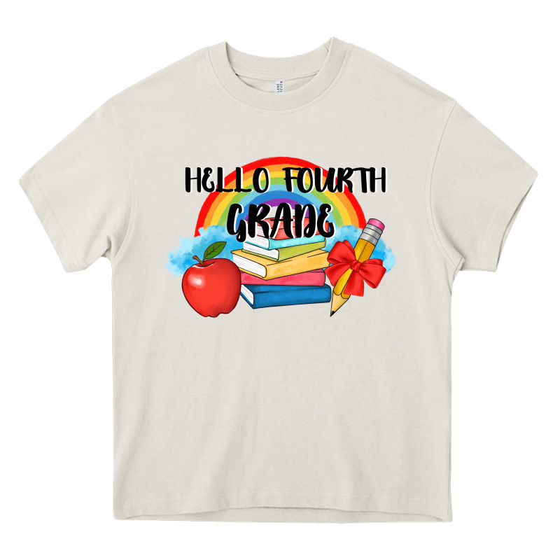 Back To School Hello Fourth Grade 3200x2400 Heavy Core Tee by AdoDesignShop | Teevron