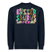 Navy Easter Saurus Nurse Easter Day Heavyweight Sweatshirt - HowdyJamesFarm