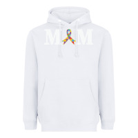 White LIL Autism Mom Heavyweight Hoodie - CowhideDigitalArt