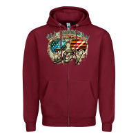 Burgundy All American boy 4th of july Zipper Hoodie - FaDigitalArtStudio