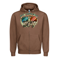 Chestnut All American boy 4th of july Zipper Hoodie - FaDigitalArtStudio