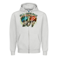 Dove Grey All American boy 4th of july Zipper Hoodie - FaDigitalArtStudio