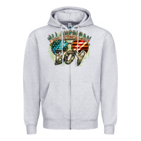 Heather Grey All American boy 4th of july Zipper Hoodie - FaDigitalArtStudio