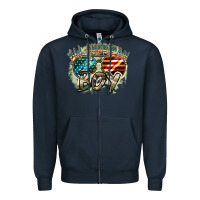 Navy All American boy 4th of july Zipper Hoodie - FaDigitalArtStudio