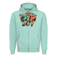 Seafoam All American boy 4th of july Zipper Hoodie - FaDigitalArtStudio