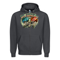 Smoke All American boy 4th of july Zipper Hoodie - FaDigitalArtStudio