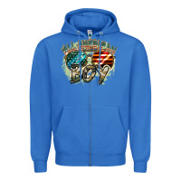 True Royal All American boy 4th of july Zipper Hoodie - FaDigitalArtStudio