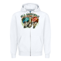 White All American boy 4th of july Zipper Hoodie - FaDigitalArtStudio