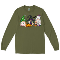 Army Green Halloween gnomes Long Sleeve Tee - NancyCooperArtShop