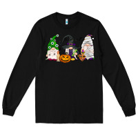 Black Halloween gnomes Long Sleeve Tee - NancyCooperArtShop
