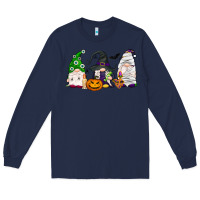 Navy Halloween gnomes Long Sleeve Tee - NancyCooperArtShop