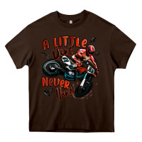 Chocolate Brown a little dirt never hurt dirt bike Heavy Core Tee - MaliasSmallBusiness