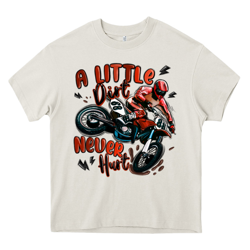 A Little Dirt Never Hurt Dirt Bike Heavy Core Tee by MaliasSmallBusiness | Teevron