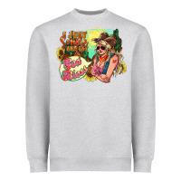 Heather Grey I just smile and say god bless Heavyweight Sweatshirt - HowdyJamesFarm
