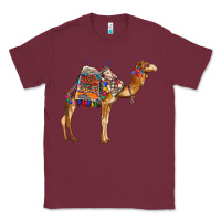 Burgundy camel with colorful saddle Classic Tee - BarkalooDesign
