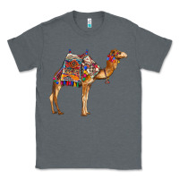 Charcoal Heather camel with colorful saddle Classic Tee - BarkalooDesign