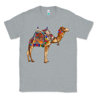 Heather Grey camel with colorful saddle Classic Tee - BarkalooDesign