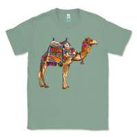 Sage camel with colorful saddle Classic Tee - BarkalooDesign